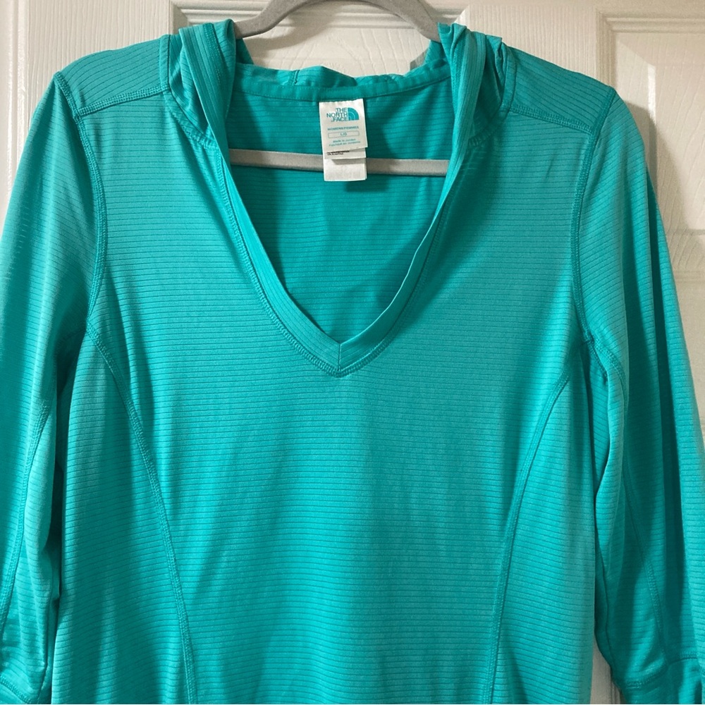 The North Face Hoodie Womens  Hooded Turnic Lightweight Thin Green Size M - Picture 3 of 16